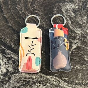 Colorful Keychain chapstick holders